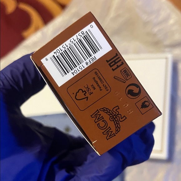 MCM Blue Clutch with Gold Chain/perfume mini - Picture 7 of 17